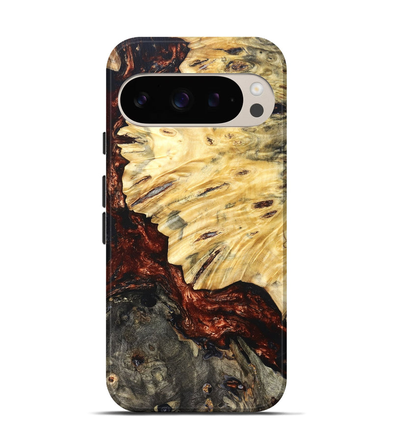 Pixel 9 Pro Wood Live Edge Phone Case - Lorelei (Red, 821063)