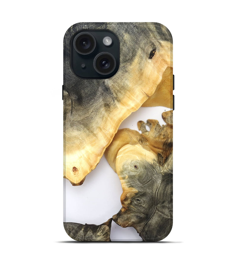 iPhone 15 Wood Live Edge Phone Case - Harding (Clear, 821065)