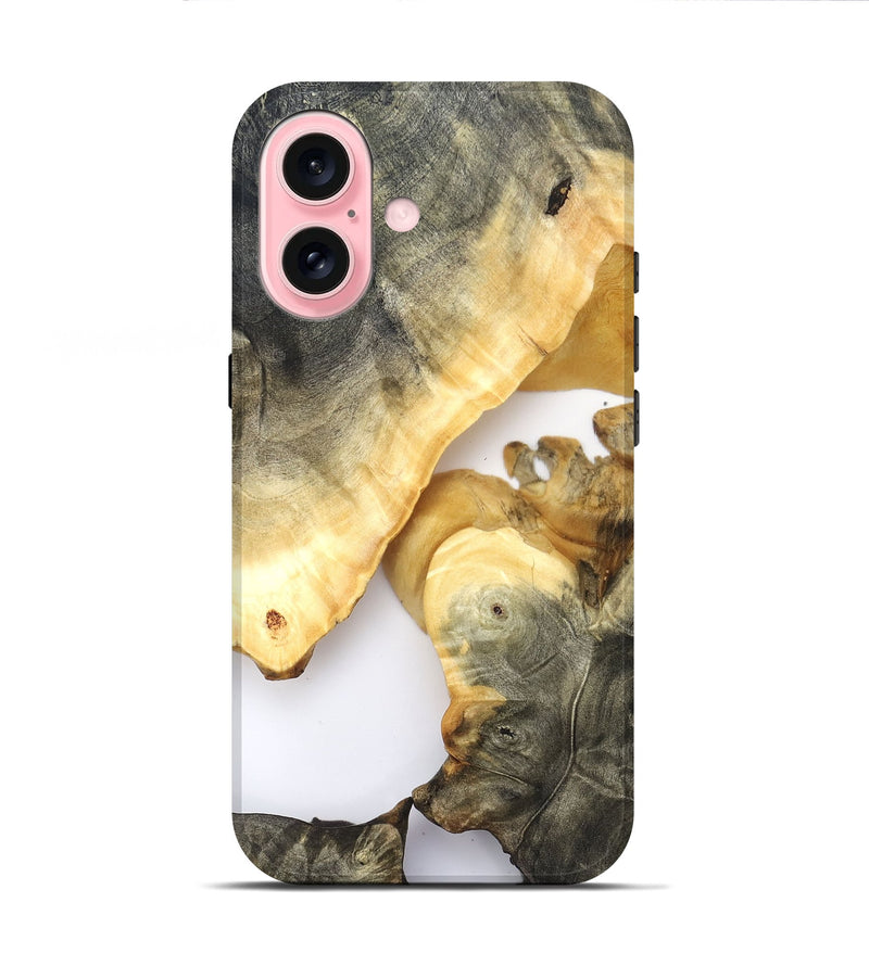 iPhone 16 Wood Live Edge Phone Case - Harding (Clear, 821065)