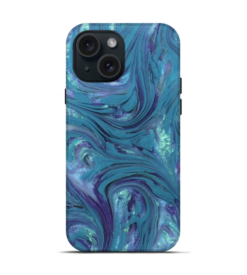 iPhone 15 ResinArt Live Edge Phone Case - Debra (Purple, 821067)