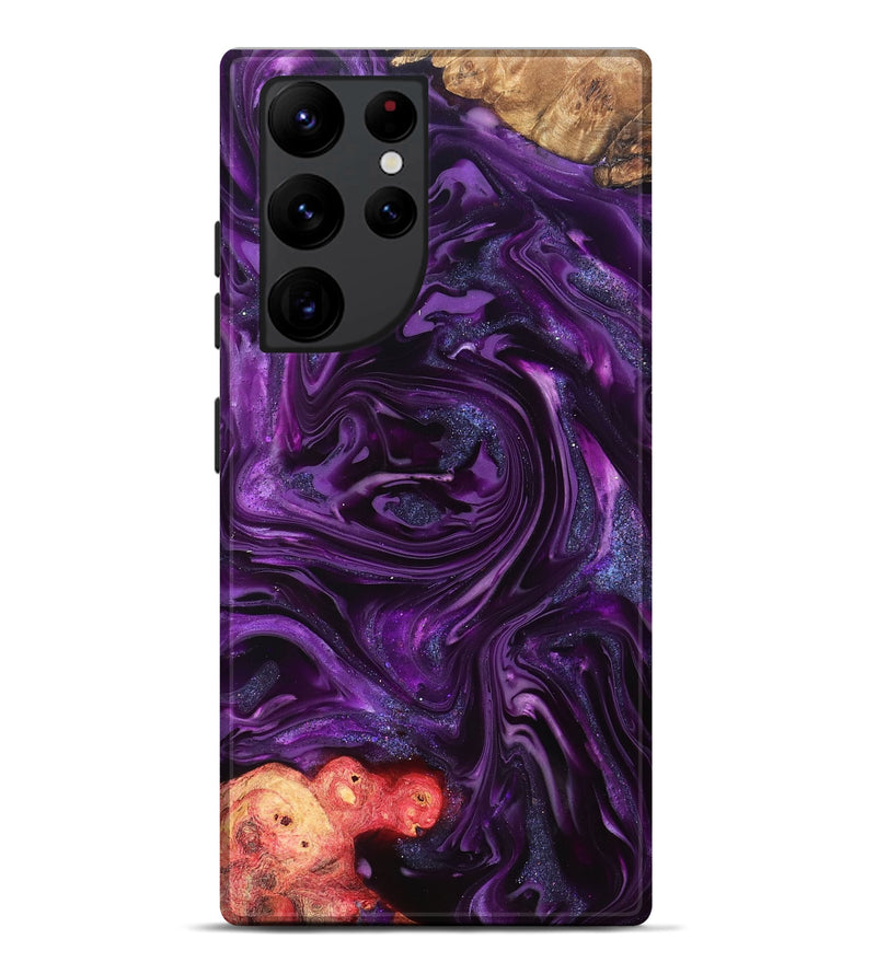 Galaxy S22 Ultra Wood Live Edge Phone Case - Milena (Purple, 821074)
