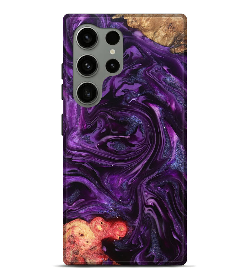 Galaxy S24 Ultra Wood Live Edge Phone Case - Milena (Purple, 821074)