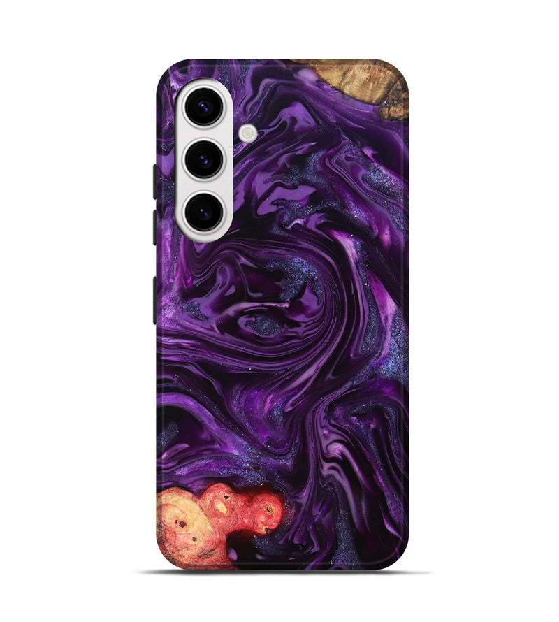 Galaxy S25 Wood Live Edge Phone Case - Milena (Purple, 821074)
