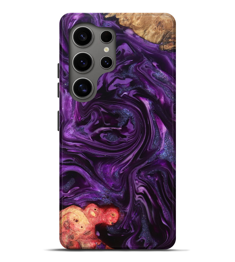Galaxy S25 Ultra Wood Live Edge Phone Case - Milena (Purple, 821074)