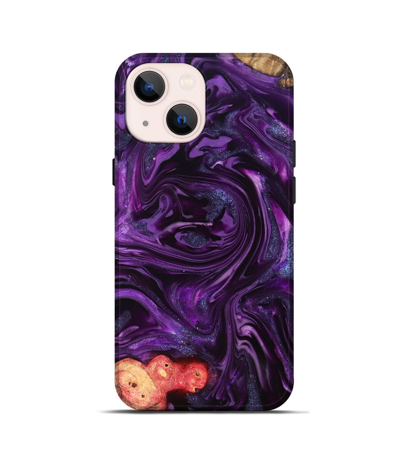 iPhone 13 mini Wood Live Edge Phone Case - Milena (Purple, 821074)
