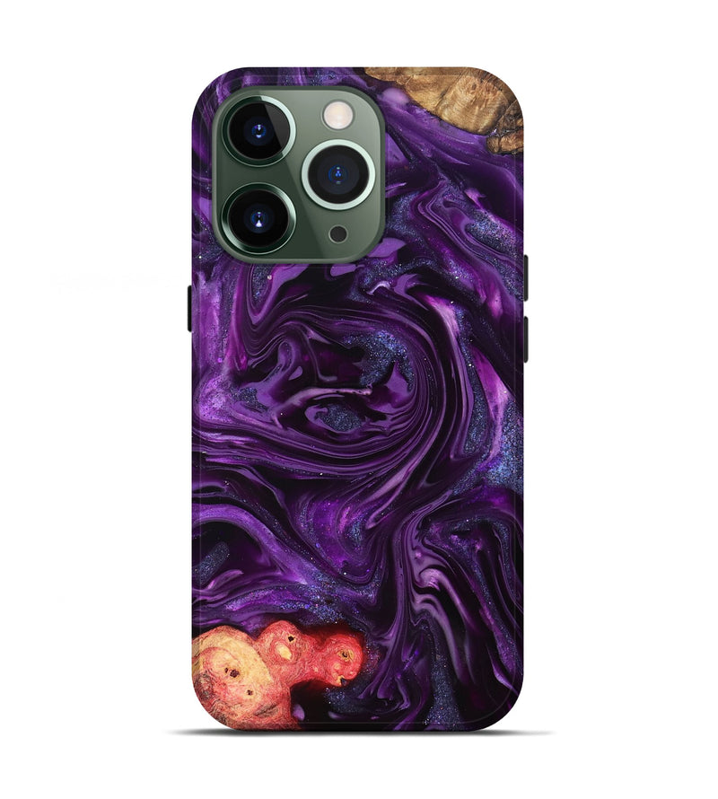 iPhone 13 Pro Wood Live Edge Phone Case - Milena (Purple, 821074)