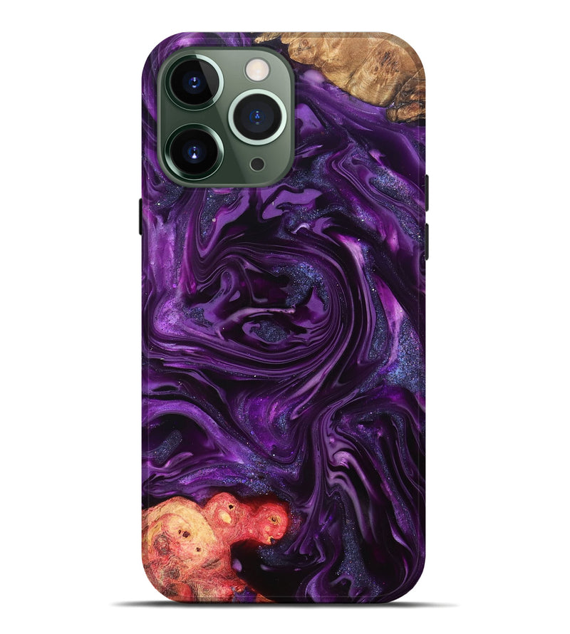 iPhone 13 Pro Max Wood Live Edge Phone Case - Milena (Purple, 821074)