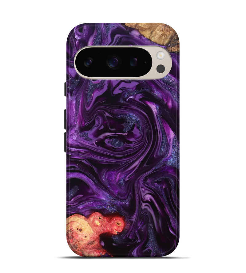 Pixel 9 Pro Wood Live Edge Phone Case - Milena (Purple, 821074)