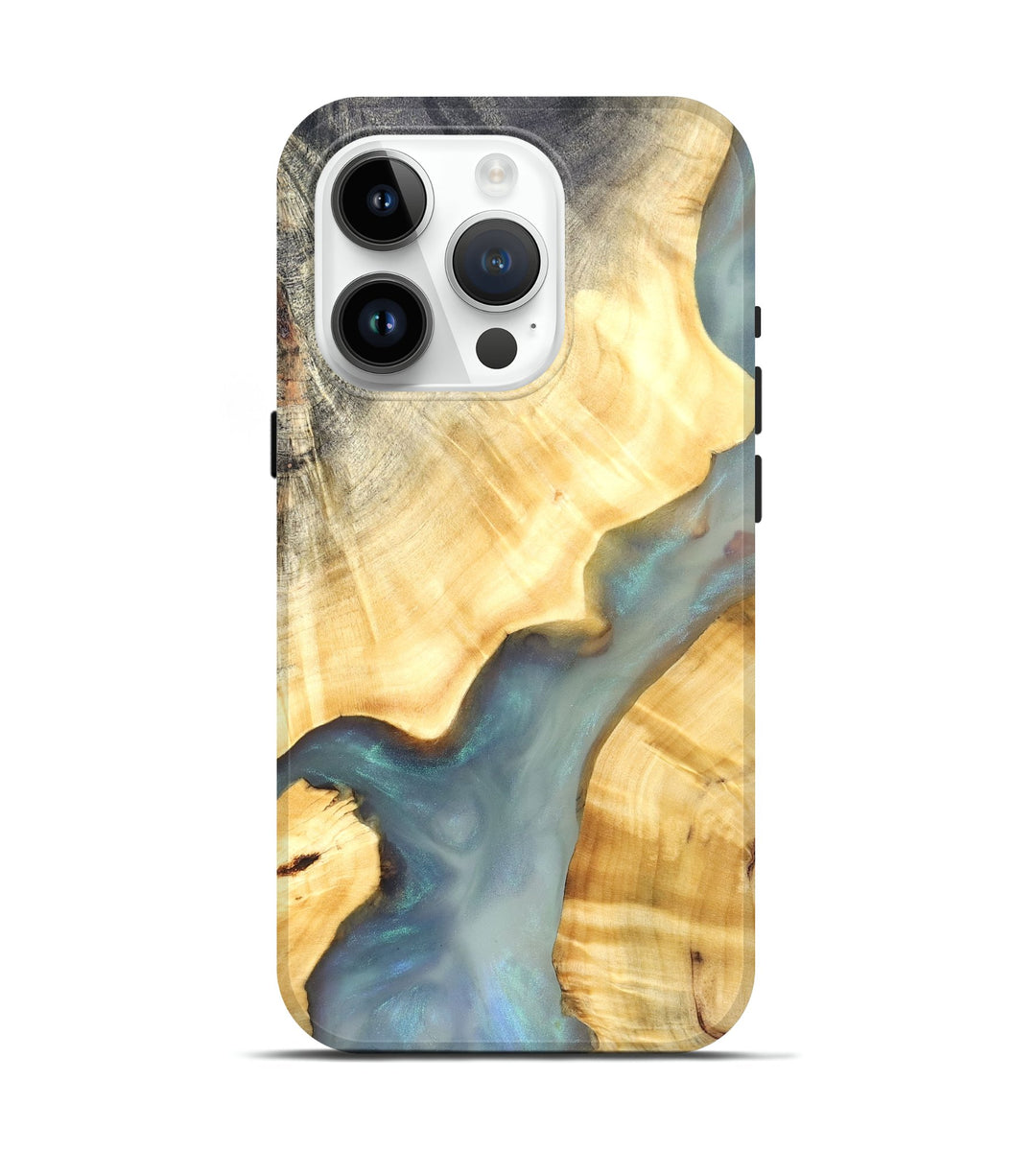 iPhone 15 Pro Wood Live Edge Phone Case - Joretta (Clear, 821075)