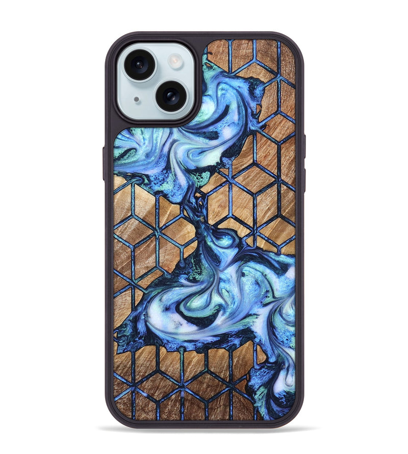 iPhone 15 Plus Wood Phone Case - Jamya (Pattern, 821093)