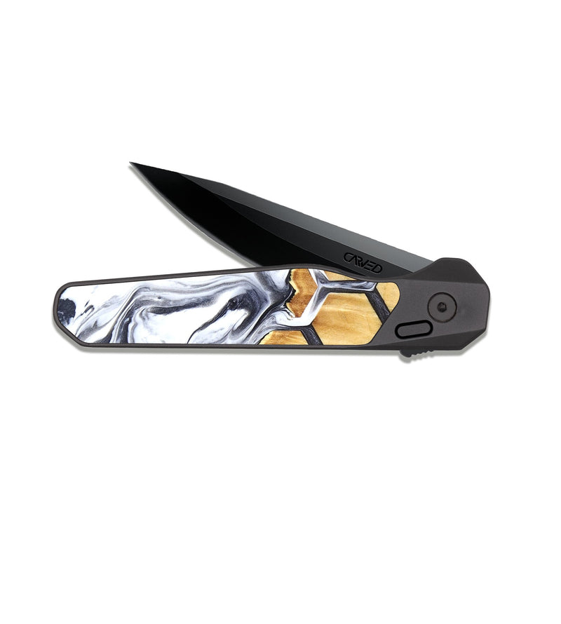 EDC Dark Slate Wood Pocket Knife - Yamilex (Pattern, 821096)