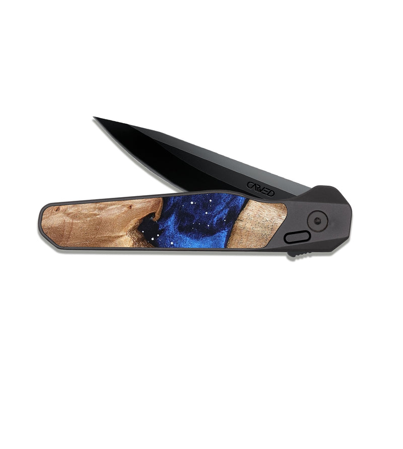 EDC Dark Slate Wood Pocket Knife - Jan (Cosmos, 821141)