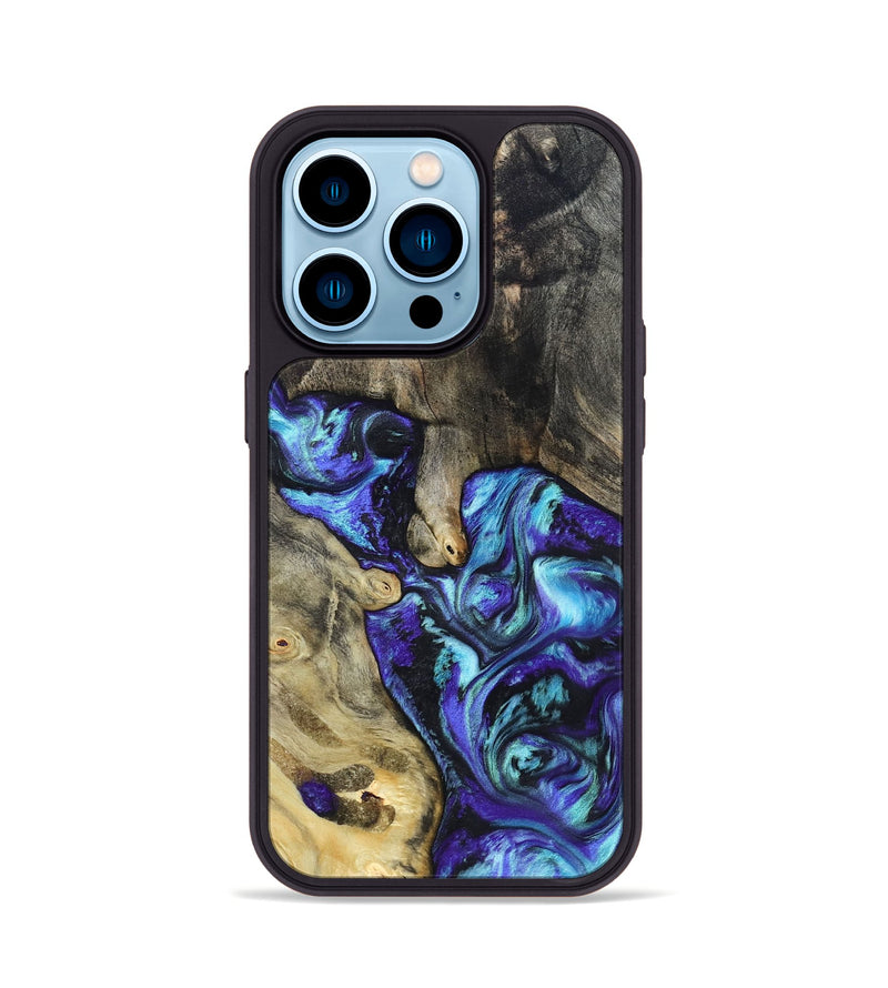 iPhone 14 Pro Wood Phone Case - Riley (Purple, 821157)