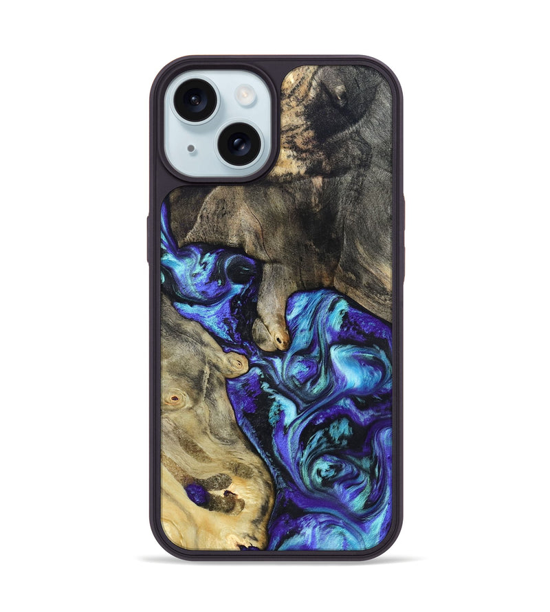 iPhone 15 Wood Phone Case - Riley (Purple, 821157)