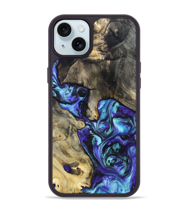 iPhone 15 Plus Wood Phone Case - Riley (Purple, 821157)