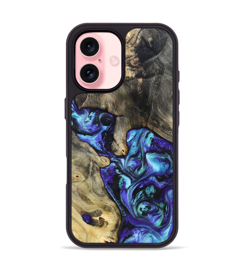 iPhone 16 Wood Phone Case - Riley (Purple, 821157)