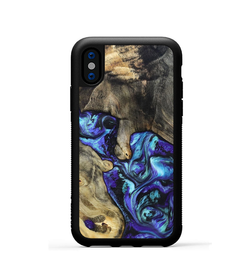 iPhone Xs Wood Phone Case - Riley (Purple, 821157)