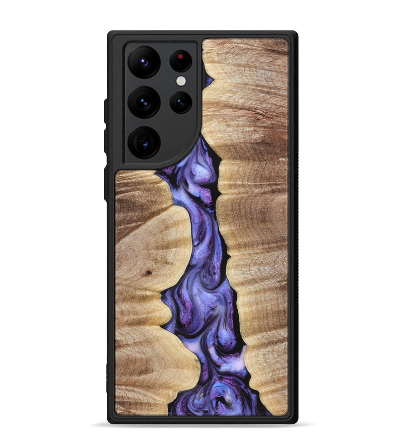 Galaxy S22 Ultra Wood Phone Case - Mavis (Purple, 821158)