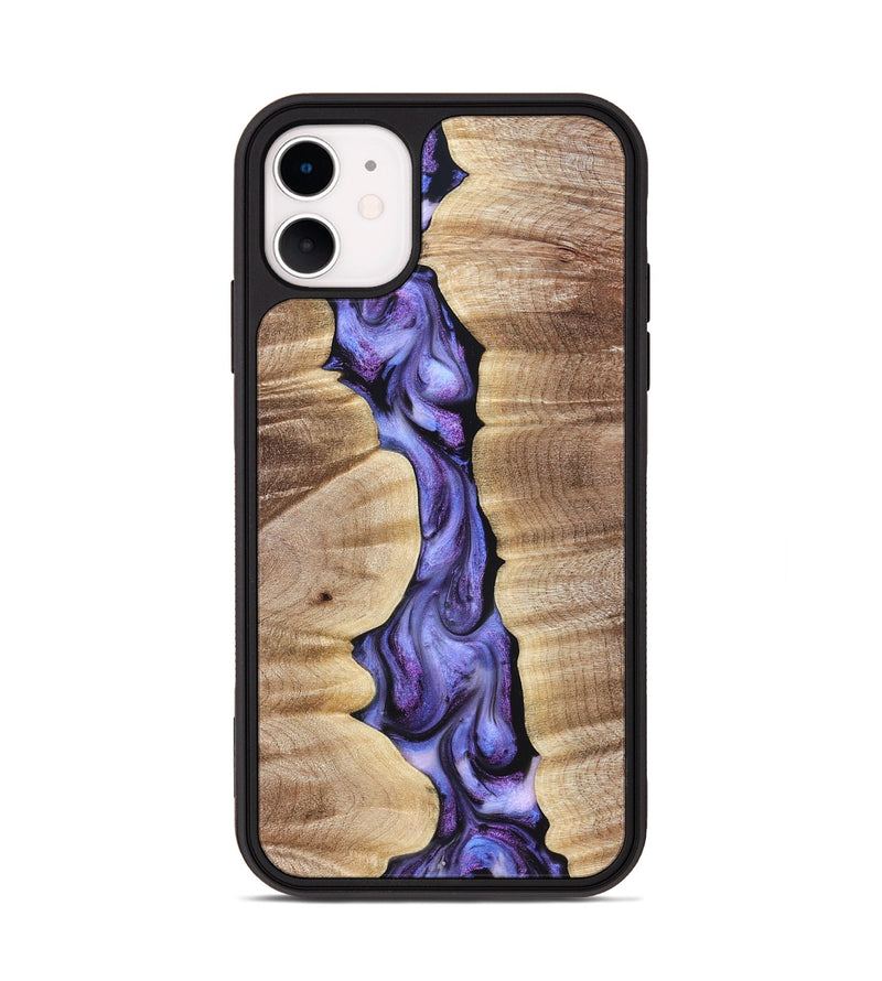 iPhone 11 Wood Phone Case - Mavis (Purple, 821158)