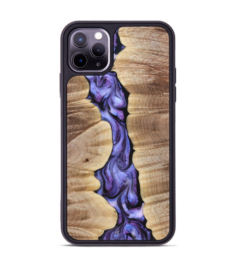 iPhone 11 Pro Max Wood Phone Case - Mavis (Purple, 821158)