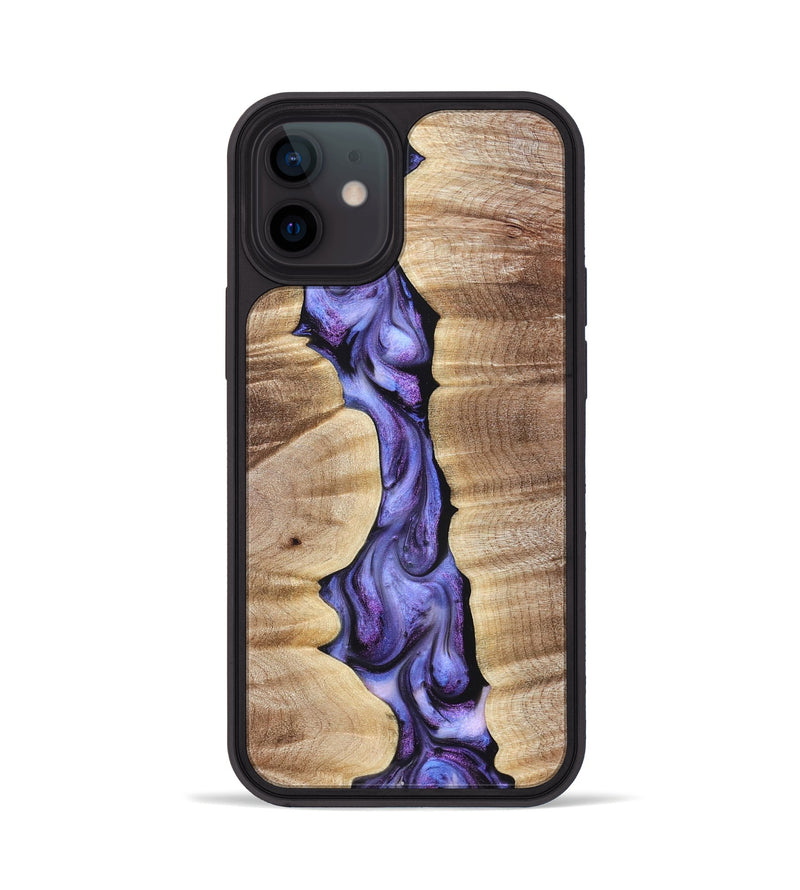 iPhone 12 Wood Phone Case - Mavis (Purple, 821158)