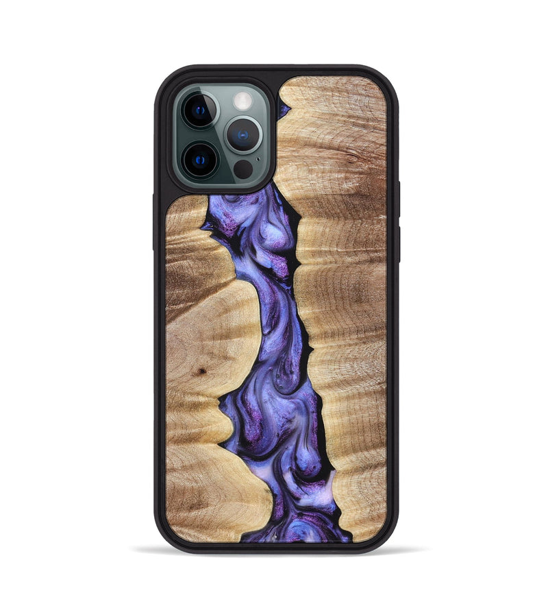 iPhone 12 Pro Wood Phone Case - Mavis (Purple, 821158)