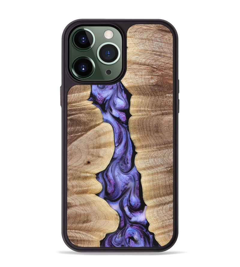 iPhone 13 Pro Max Wood Phone Case - Mavis (Purple, 821158)