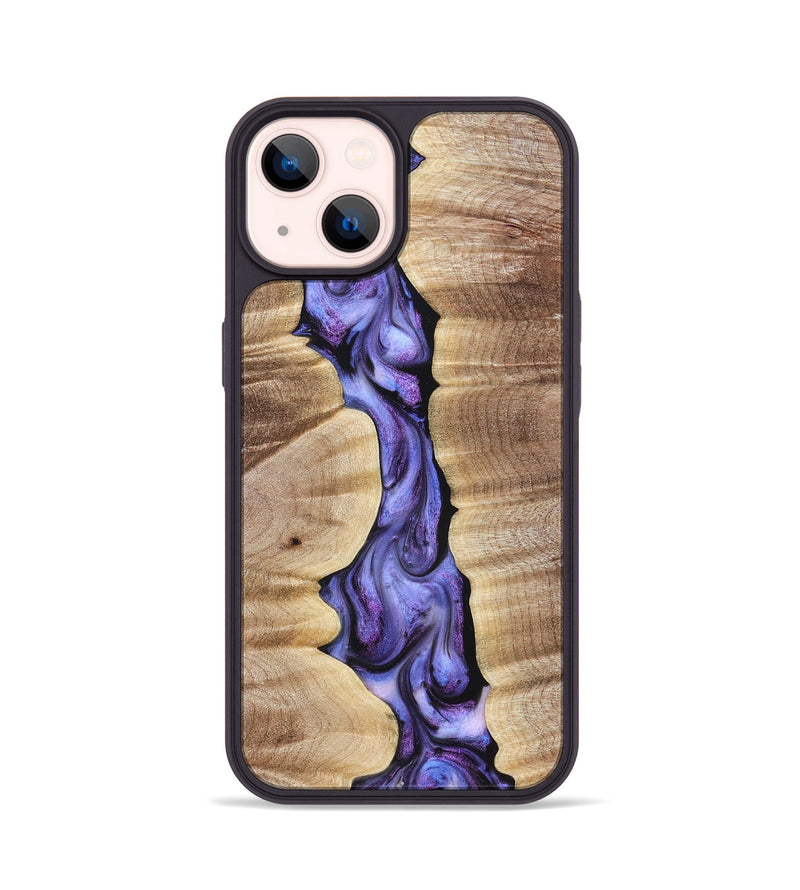 iPhone 14 Wood Phone Case - Mavis (Purple, 821158)