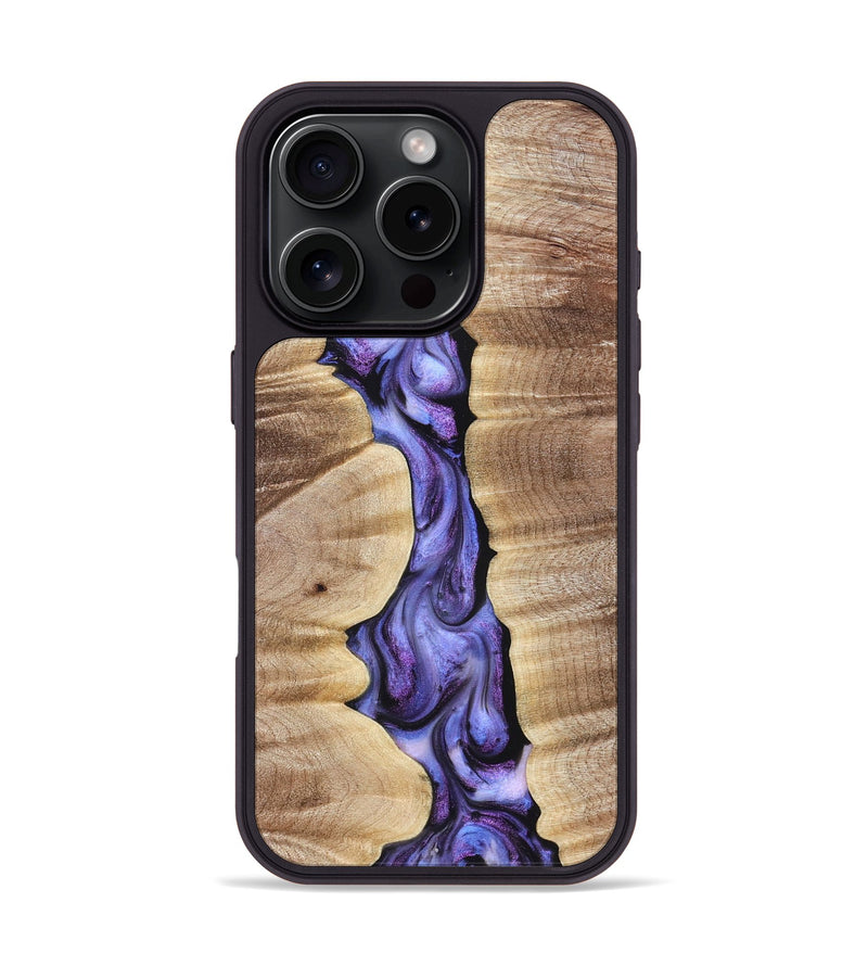 iPhone 16 Pro Wood Phone Case - Mavis (Purple, 821158)