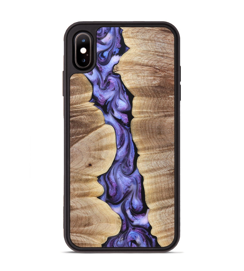 iPhone Xs Max Wood Phone Case - Mavis (Purple, 821158)