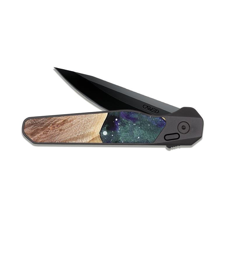 EDC Dark Slate Wood Pocket Knife - Kevon (Cosmos, 821161)