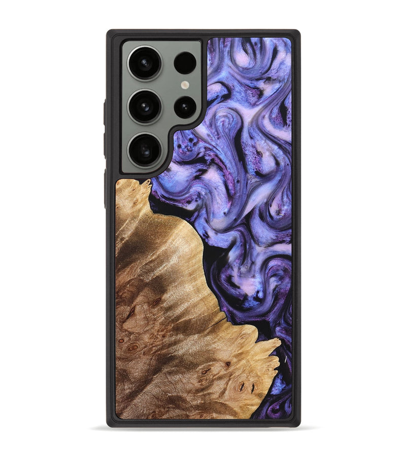 Galaxy S23 Ultra Wood Phone Case - Glenda (Purple, 821185)