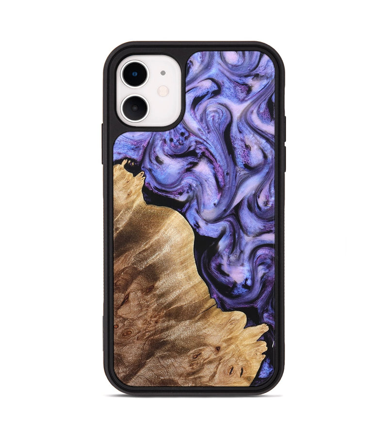 iPhone 11 Wood Phone Case - Glenda (Purple, 821185)