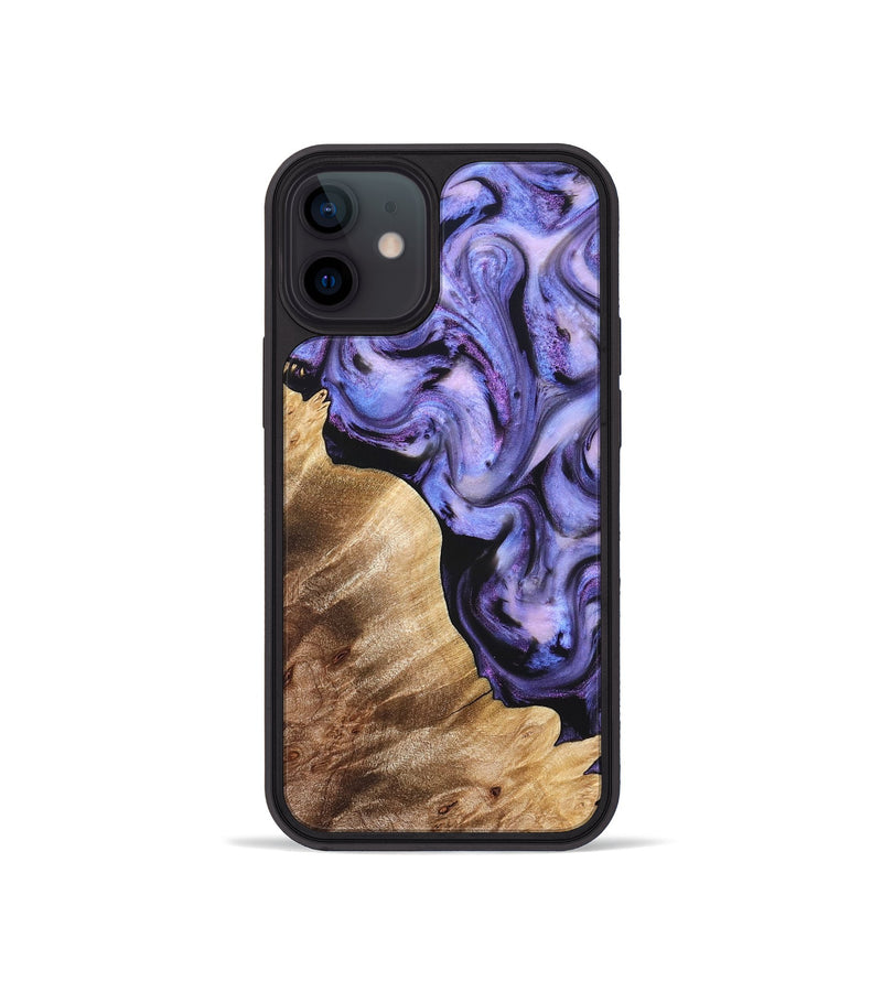 iPhone 12 mini Wood Phone Case - Glenda (Purple, 821185)