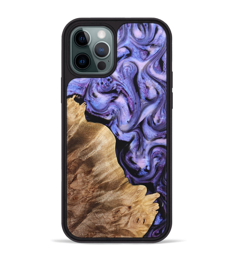 iPhone 12 Pro Max Wood Phone Case - Glenda (Purple, 821185)