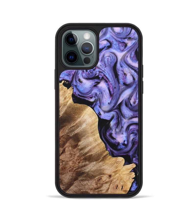 iPhone 12 Pro Wood Phone Case - Glenda (Purple, 821185)