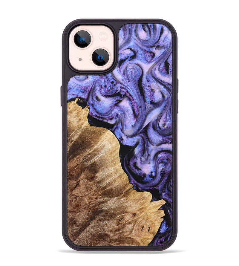 iPhone 14 Plus Wood Phone Case - Glenda (Purple, 821185)