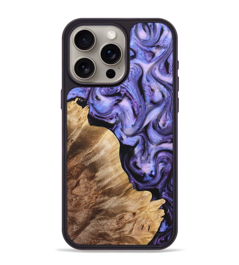 iPhone 15 Pro Max Wood Phone Case - Glenda (Purple, 821185)