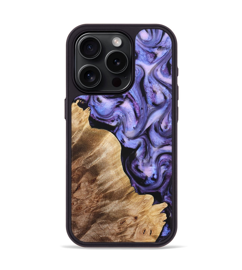 iPhone 15 Pro Wood Phone Case - Glenda (Purple, 821185)