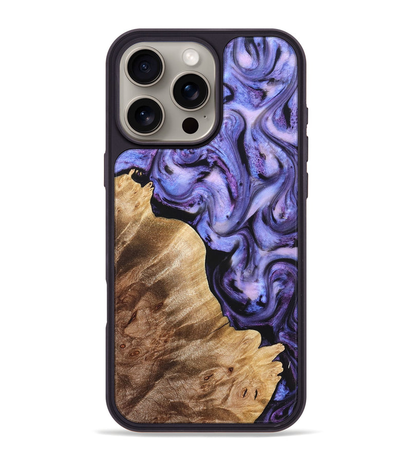 iPhone 16 Pro Max Wood Phone Case - Glenda (Purple, 821185)