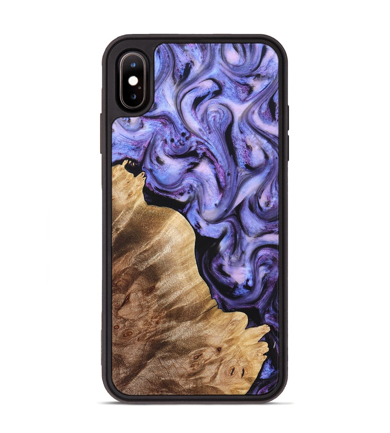 iPhone Xs Max Wood Phone Case - Glenda (Purple, 821185)