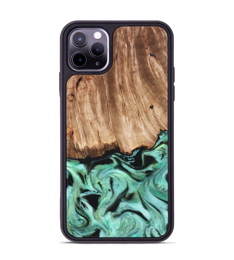 iPhone 11 Pro Max Wood Phone Case - Rufus (Green, 821188)