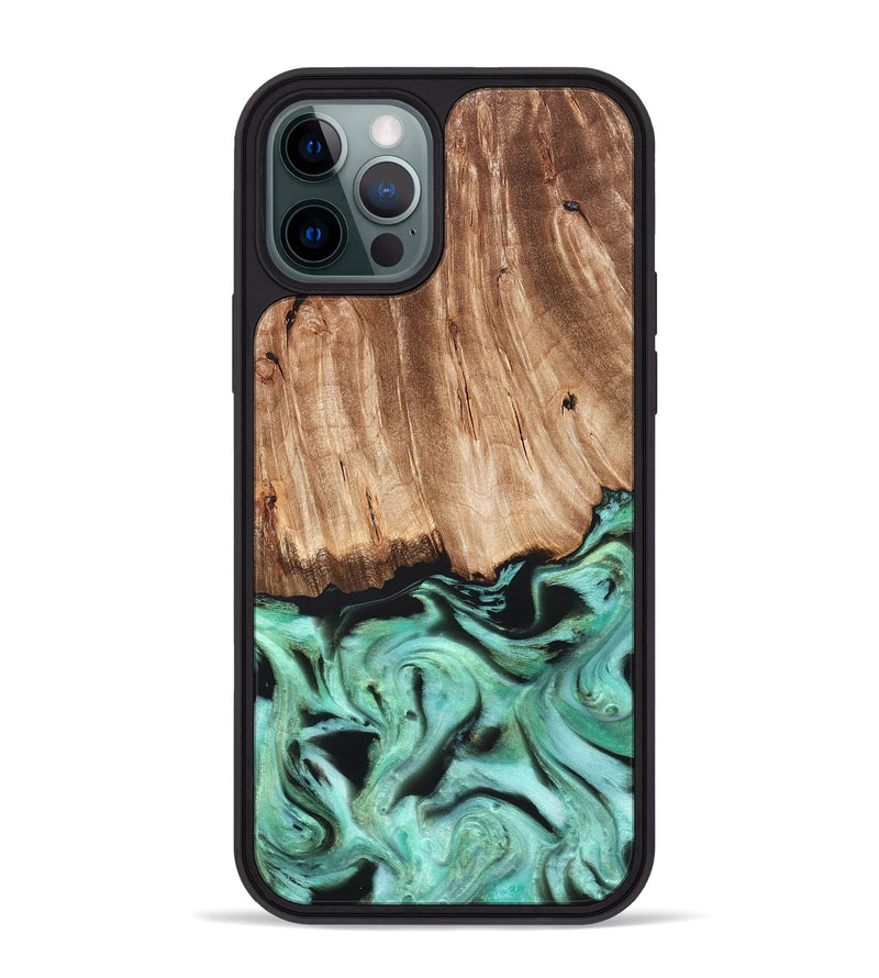iPhone 12 Pro Max Wood Phone Case - Rufus (Green, 821188)