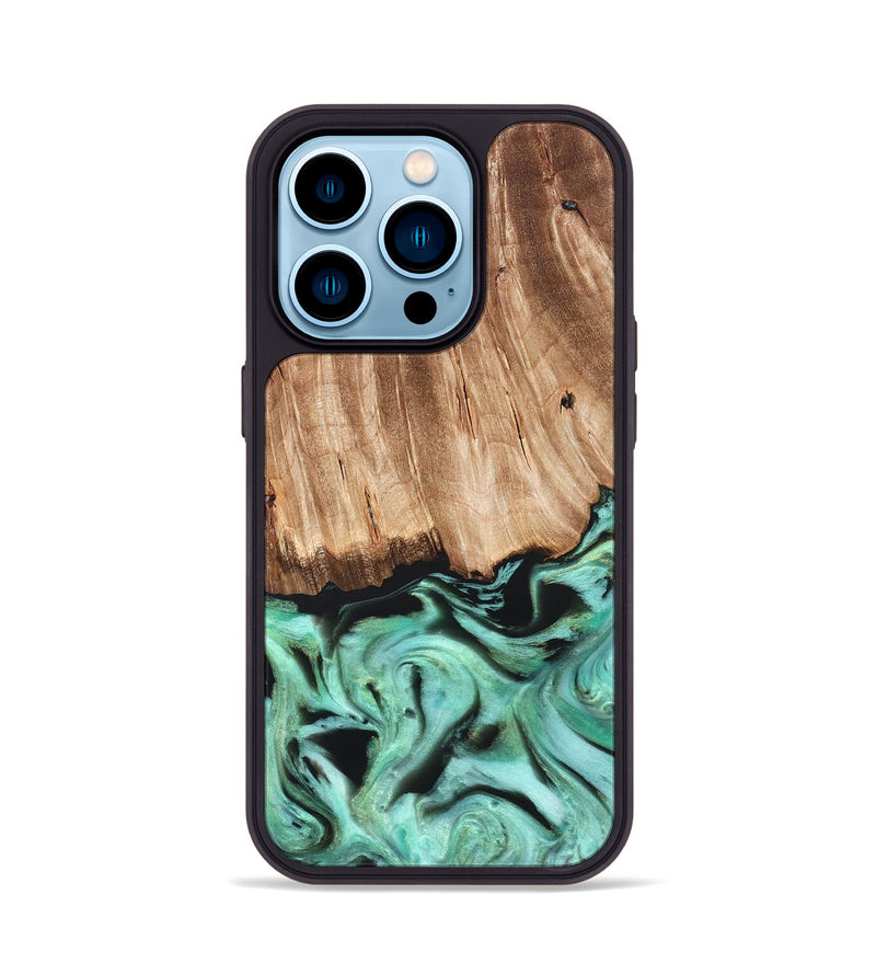 iPhone 14 Pro Wood Phone Case - Rufus (Green, 821188)