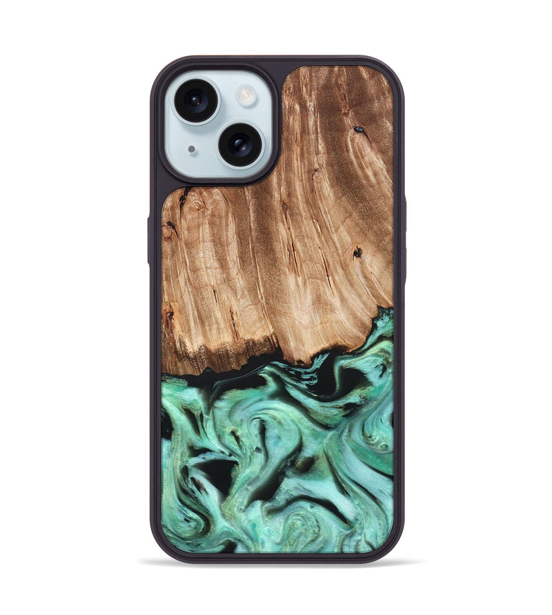iPhone 15 Wood Phone Case - Rufus (Green, 821188)