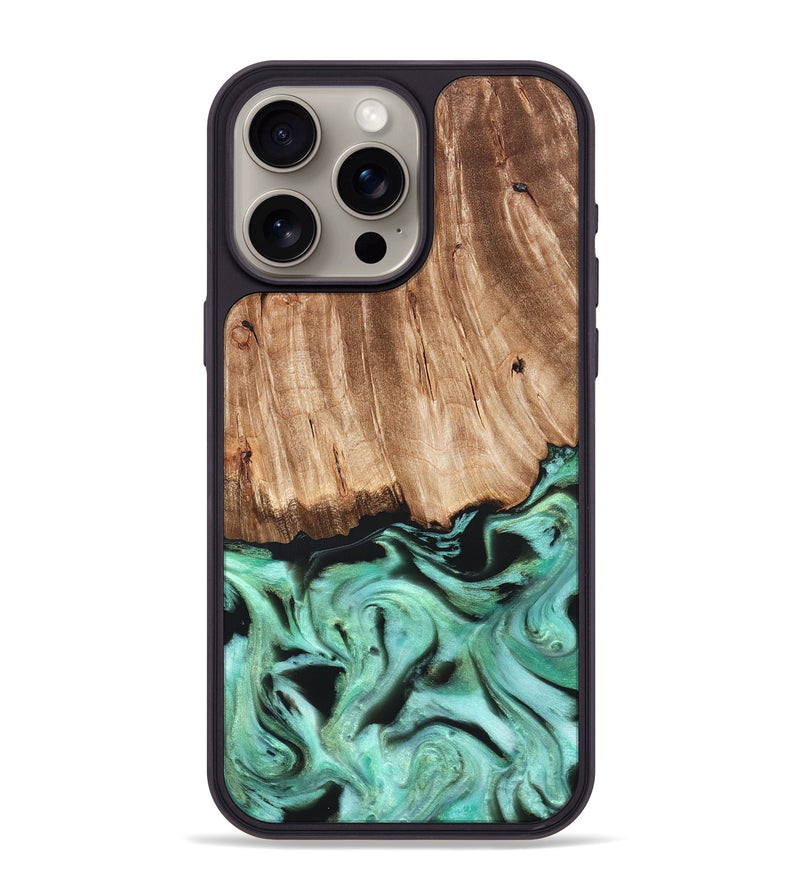 iPhone 15 Pro Max Wood Phone Case - Rufus (Green, 821188)