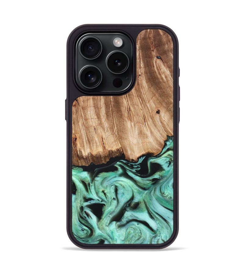 iPhone 15 Pro Wood Phone Case - Rufus (Green, 821188)