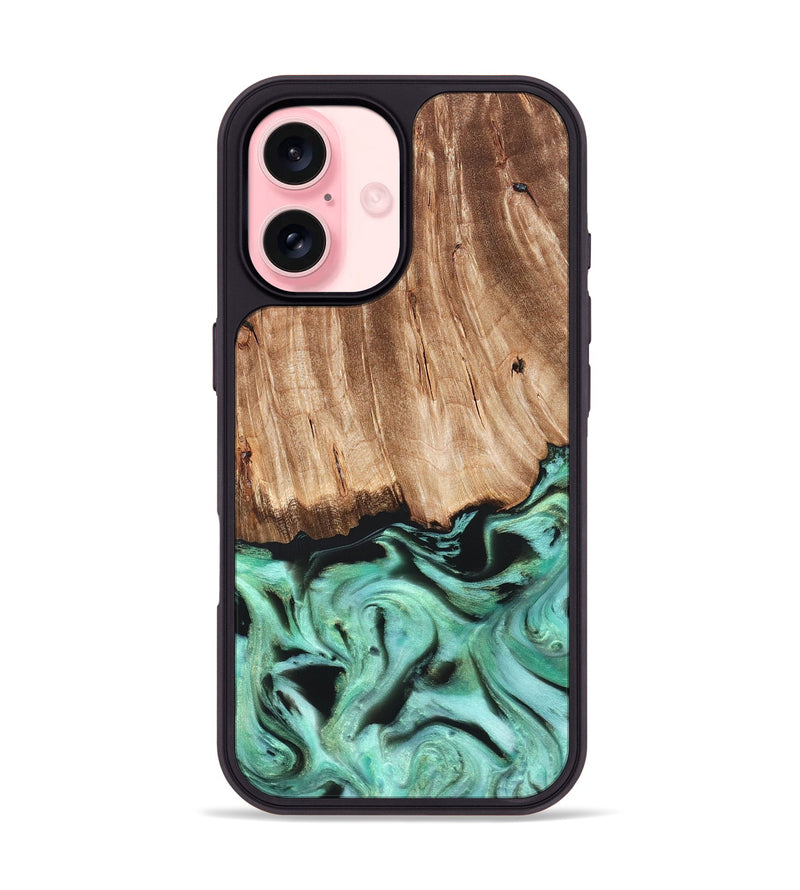 iPhone 16 Wood Phone Case - Rufus (Green, 821188)