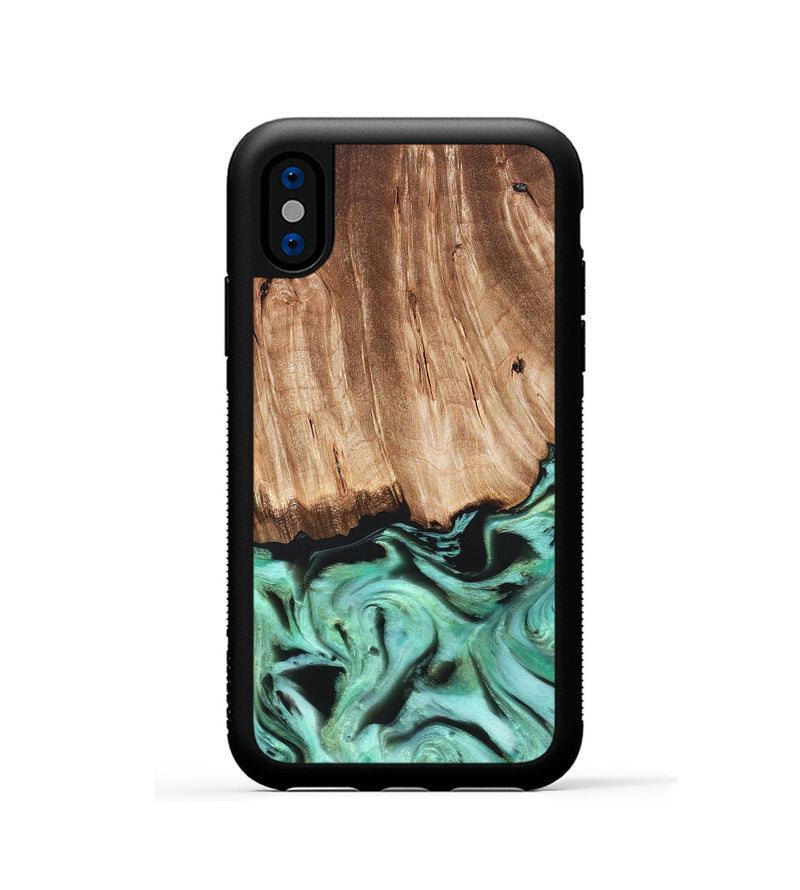 iPhone Xs Wood Phone Case - Rufus (Green, 821188)