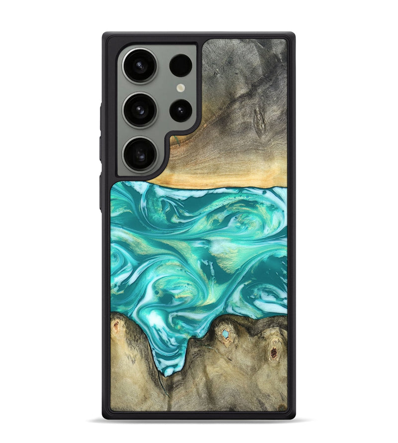 Galaxy S24 Ultra Wood Phone Case - Matteo (Green, 821189)
